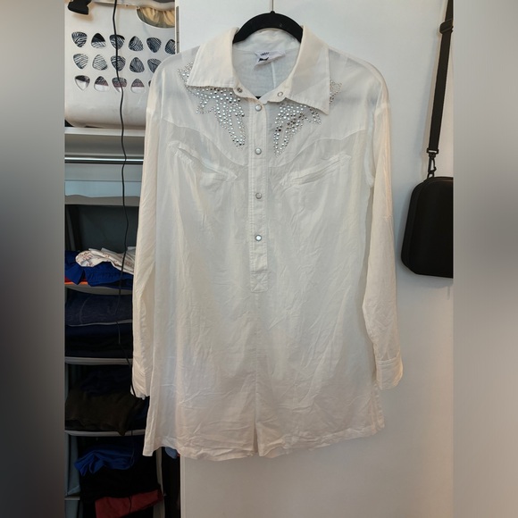 Understated Leather western shirt romper - Picture 5 of 5